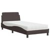 vidaXL Letto con Materasso Dover Marrone Scuro 80x200 cm in Tessuto