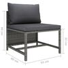 vidaXL Set Divani da Giardino 8 pz con Cuscini in Polyrattan Grigio