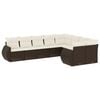 vidaXL Set Divani da Giardino 9pz con Cuscini Marrone in Polyrattan