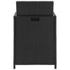 vidaXL Set da Pranzo da Giardino 5 pz con Cuscini in Polyrattan Nero