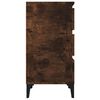 vidaXL Comodino Rovere Fumo 40x35x70 cm Legno Multistrato