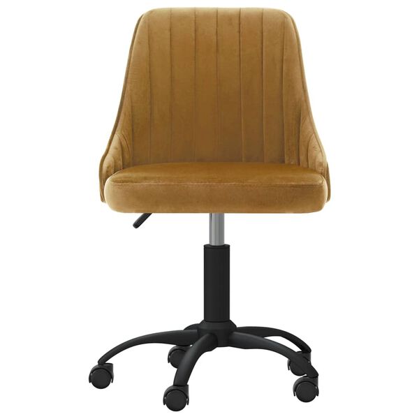 vidaXL Sedia Girevole da Ufficio Marrone in Velluto