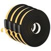 vidaXL Nastro adesivo in schiuma 4 pz Nero 20mm x 5m Schiuma CR