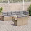 vidaXL Set Divano da Giardino 9 pcs Beige e Grigio Chiaro polyrattan