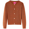 vidaXL Cardigan da Bambina Lavorato a Mano Cognac 140