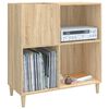 vidaXL Mobile Porta Dischi Rovere Sonoma 84,5x38x89 Legno Multistrato