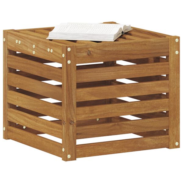 vidaXL Panca da esterno Naturale 43 x 43 x 37 cm