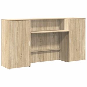 vidaXL Banco Reception Rovere Sonoma 200x50x103,5 cm Legno Multistrato