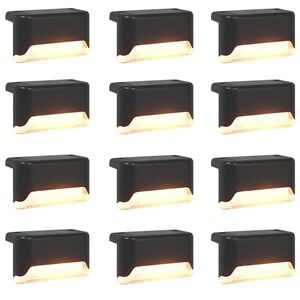 vidaXL Luci solari da esterno con picchetto 12 pcs Bianco caldo 4,5 cm