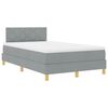 vidaXL Letto a molle con materasso Grigio chiaro 120 x 200 cm Tessuto