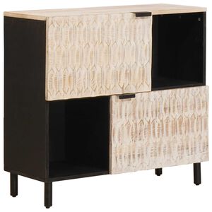 vidaXL Credenza Finitura Bianco Lavato 80 x 33 x 75 cm