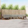 vidaXL Set di divani da esterno 8 pcs Grigio Naturale e Chiaro