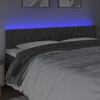 vidaXL Testiera a LED Grigio Scuro 200x7x78/88 cm in Velluto