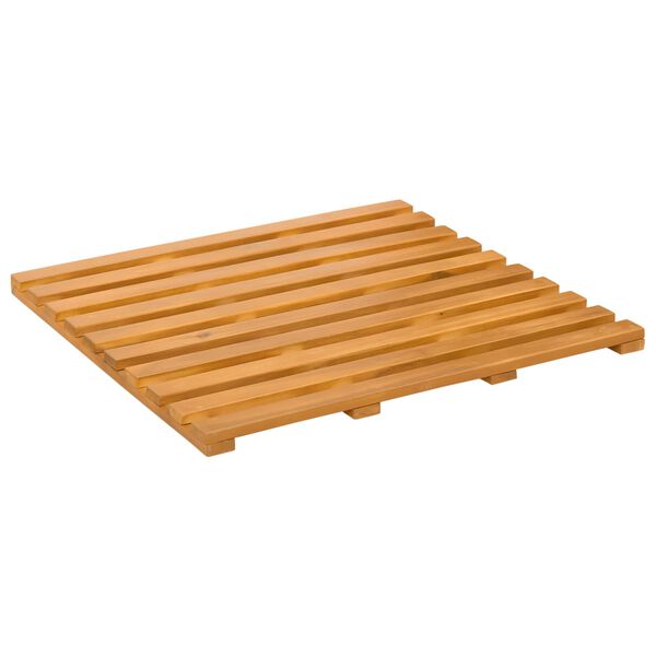 vidaXL Tappeto da bagno Tinta unita Marrone 100 x 53 cm legno