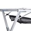 Campart Travel Tavolo Pieghevole Michigan in Alluminio 140x80x70 cm