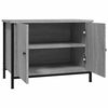 vidaXL Mobile TV con Ante Grigio Sonoma 60x35x45 cm Legno Multistrato