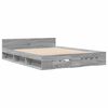 vidaXL Giroletto Cassetti Grigio Sonoma 150x200 cm Legno Multistrato