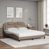 vidaXL Letto Viana con Materasso Cappuccino 160x200cm Similpelle
