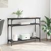 vidaXL Tavolo consolle Rovere Nero 100 x 29 x 75 cm Legno multistrato