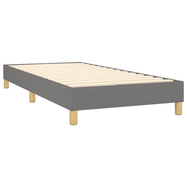 vidaXL Struttura Letto a Rete a Molle Grigio Scuro 90x190 cm Tessuto