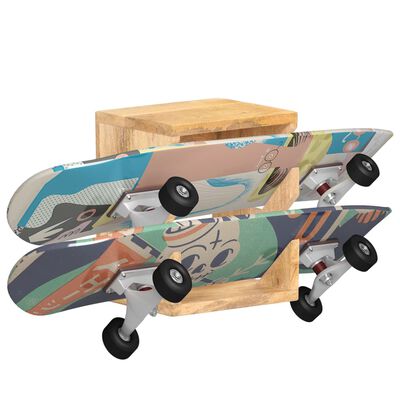 vidaXL Supporto Skateboard da Parete 25x20x30 cm in Legno di Mango