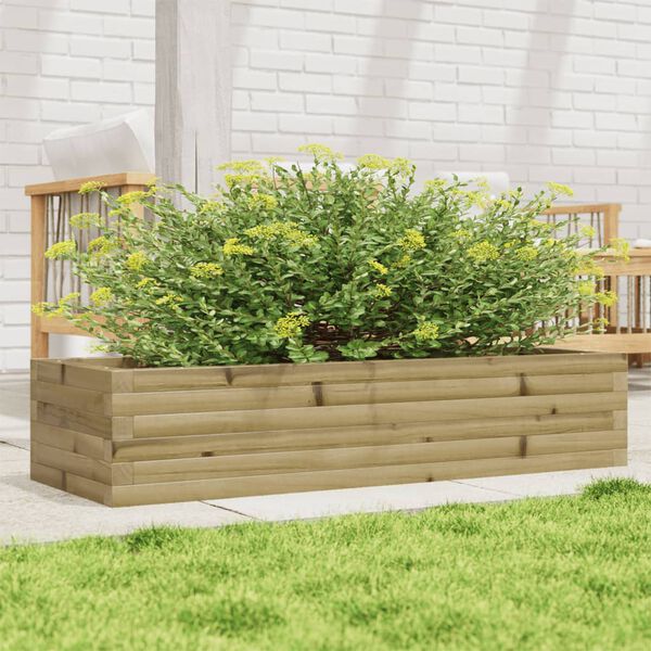 vidaXL Fioriera da Giardino 110x40x23 cm in Legno di Pino Impregnato