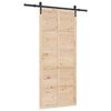 vidaXL Porta scorrevole Naturale 80 x 208 cm Legno Massello di Pino