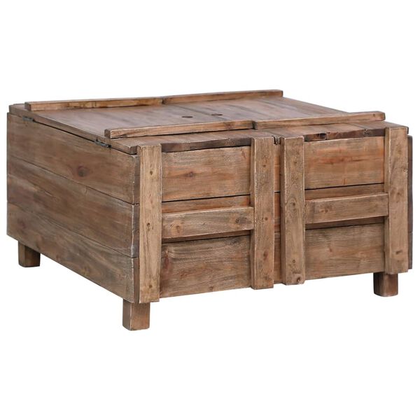 vidaXL Tavolino da Salotto 65x65x38 cm in Legno Massello di Mogano