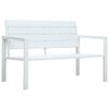 vidaXL Panchina da Giardino 120 cm in HDPE Bianca con Aspetto Legno
