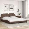vidaXL Letto con Materasso Zadar Marrone 180x200cm in Similpelle