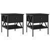 vidaXL Comodini 2 pz Neri 40x42x45 cm in Legno Multistrato