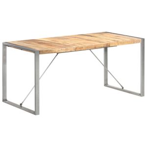 vidaXL Tavolo da Pranzo 160x80x75 cm in Legno Massello di Mango