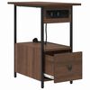 vidaXL Armadio da Notte con cassetto Rovere Marrone 60 x 30 x 61 cm