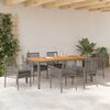 vidaXL Set da Pranzo per Giardino 7 pcs Grigio polyrattan