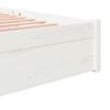 vidaXL Giroletto Bianco in Legno Massello 180x200 cm Super King