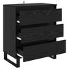 vidaXL Credenza Rovere Nero 60 x 35 x 70 cm Legno multistrato