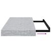 vidaXL Scaffali a Parete 4 pz Grigio Cemento 50x23x3,8 cm in MDF