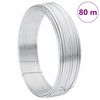 vidaXL Filo di recinzione Argento 80 m Cavo zincato a caldo immersione