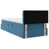 vidaXL Letto con Contenitore Blu Scuro 100 x 200 cm Velluto