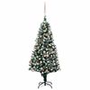 vidaXL Albero di Natale Artificiale con LED e Set di Palline e Pigne 150 cm