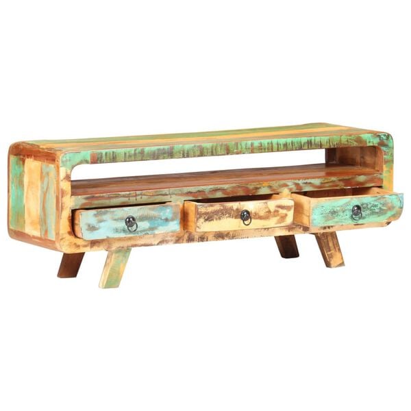 vidaXL Mobile Porta TV 117x30x41 cm in Legno Massello di Recupero