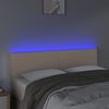 vidaXL Testiera Cappuccino a LED 144x5x78/88 cm in Similpelle