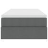 vidaXL Letto con contenitore e materasso Grigio scuro 90 x 200 cm