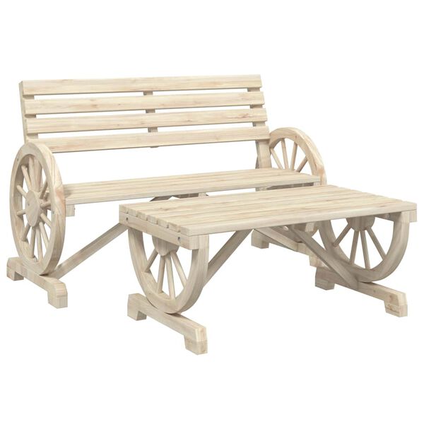 vidaXL Set Salotto da Giardino 4 pz in Legno Massello di Abete
