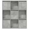 vidaXL Libreria Grigio Cemento 89x24x101,5 cm in Legno Multistrato