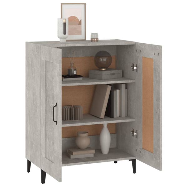 vidaXL Credenza Grigio Cemento 69,5x34x90 cm in Legno Multistrato