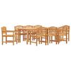 vidaXL Set da Pranzo per Giardino 9 pz in Legno Massello di Teak