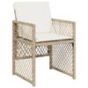vidaXL Set da Pranzo da Giardino 5 pz con Cuscini Beige in Polyrattan
