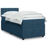 vidaXL Giroletto a Molle con Materasso Blu 80x200 cm in Velluto