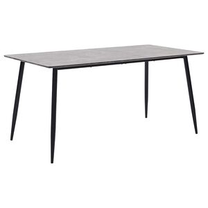 vidaXL Tavolo da Pranzo Grigio 160x80x75 cm in MDF